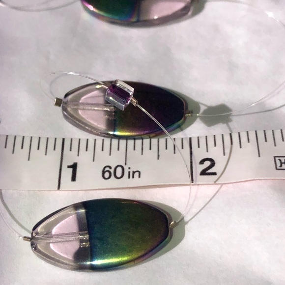 Hand Crafted Lavender Pink Rainbow Glass Illusion Necklace - Picture 10 of 12